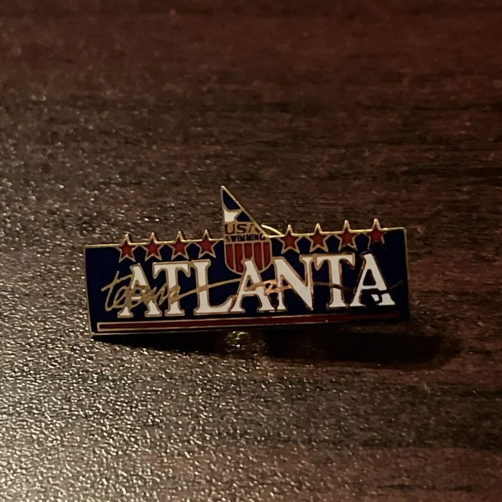 1996 Atlanta‎ Olympics Swimming Event Team USA Lapel Hat Pin